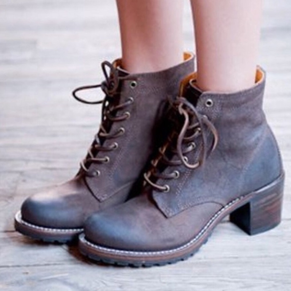 Frye Dark Brown Lace Up Boots